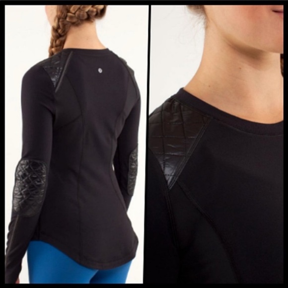 Lululemon Black Quilted Ice Queen Long Sleeve Top - Picture 1 of 13